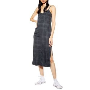 TopShop plaid slip style dress